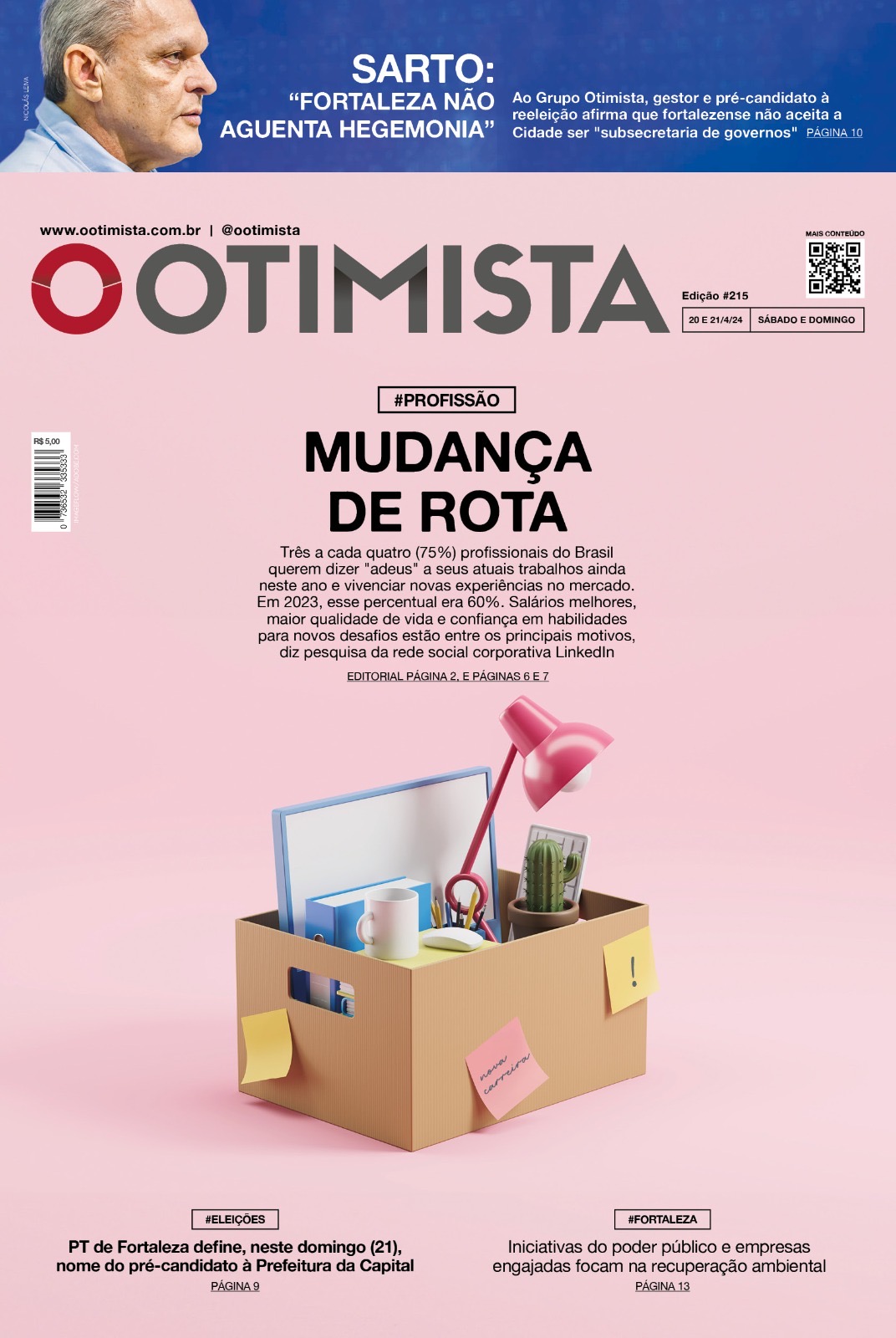 O Otimista - edição impressa de 20 e 21/04/2024